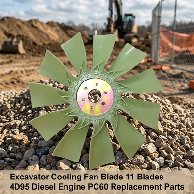 Bagger-Kühlventilatorflügel, 11 Flügel, passend für OE 600-625-7520 4D95 Dieselmotor PC60, Ersatzteile auf Lager