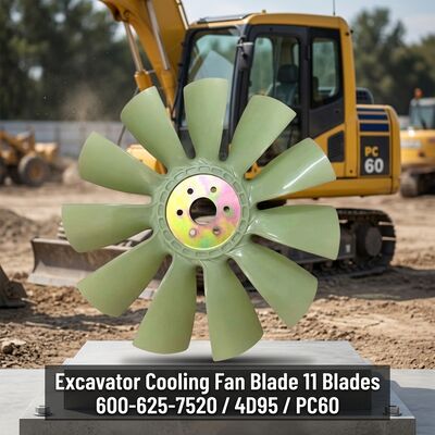 Heavy Duty Cooling Fan Blade 11 Blades 600-625-7520 for Komatsu PC60 4D95 Diesel Engine Radiator Cooler Replacement