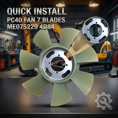 Direkt passender Motorlüfter mit 7 Schaufeln ME075229 4D84 Yanmar PC40 PC40-7 Minibagger Schnelle Installation Ersatz