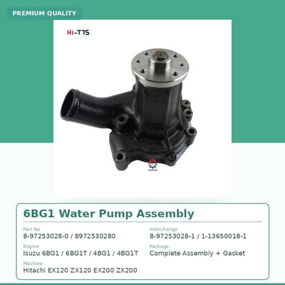 6BG1 Isuzu Motor Wasserpumpe Montage 8-97253028-0 8972530280 Ersatz für Hitachi EX200 ZX200 EX120 ZX120 Bagger