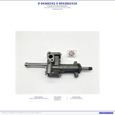 8-94366241-0 8943662410 Motorölpumpen-Kreuzreferenz 5-12310-163-0 für Isuzu 4BG1T 6BD1T Ersatzteil