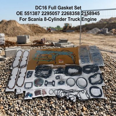 DC16 8-Zylinder Dieselmotor Vollständiger Dichtungssatz OE 551387 2295057 2268358 2158945 LKW Überholung Ersatzdichtungssatz
